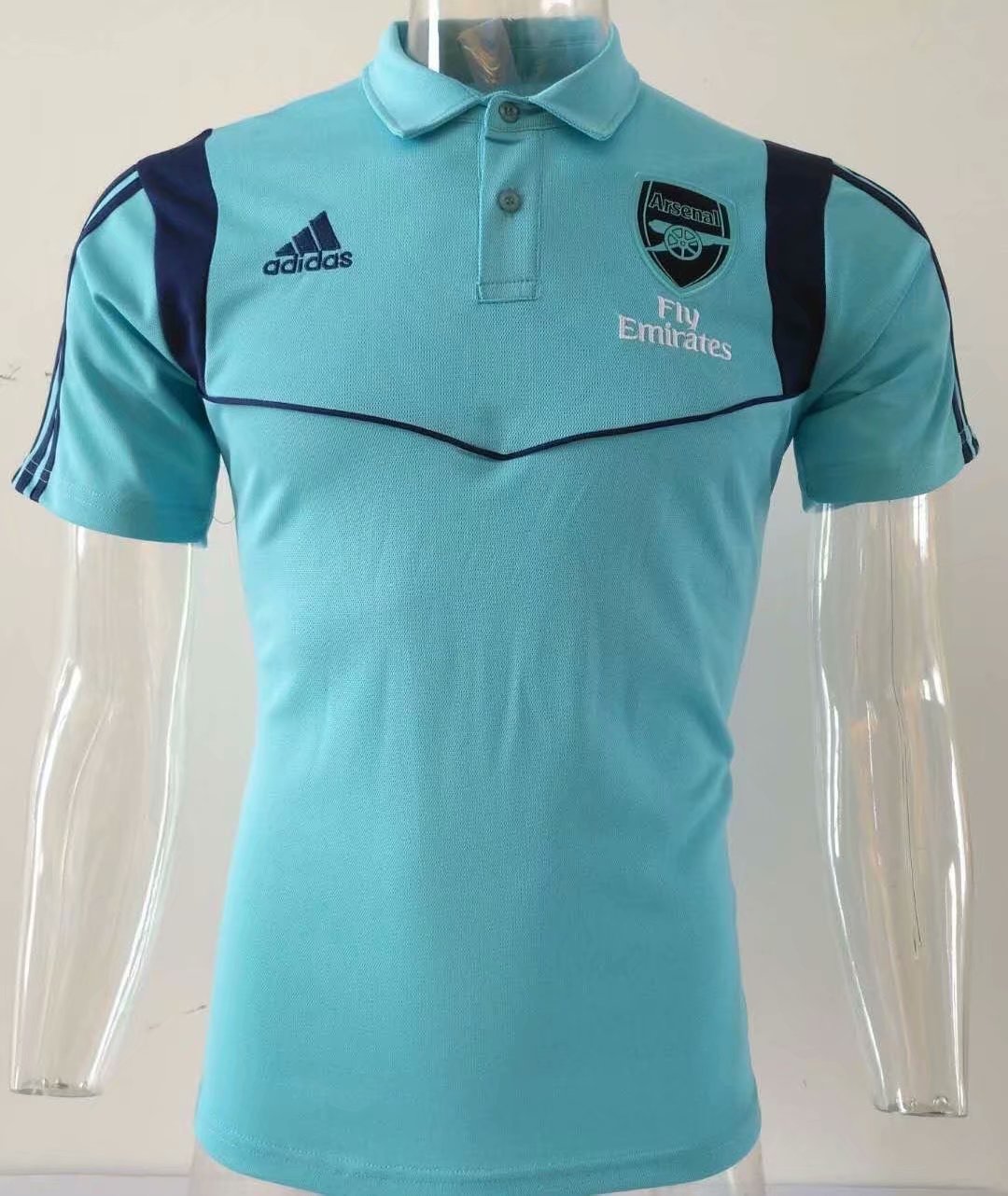 t-shirt polo homme Arsenal 2019-2020 bleu